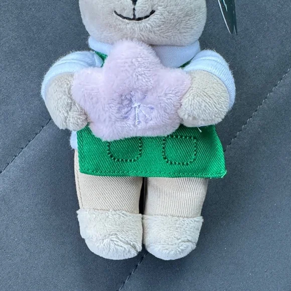 Starbucks Barista Bear with Pink Star Keychain Bag Charm - Picture 3 of 10